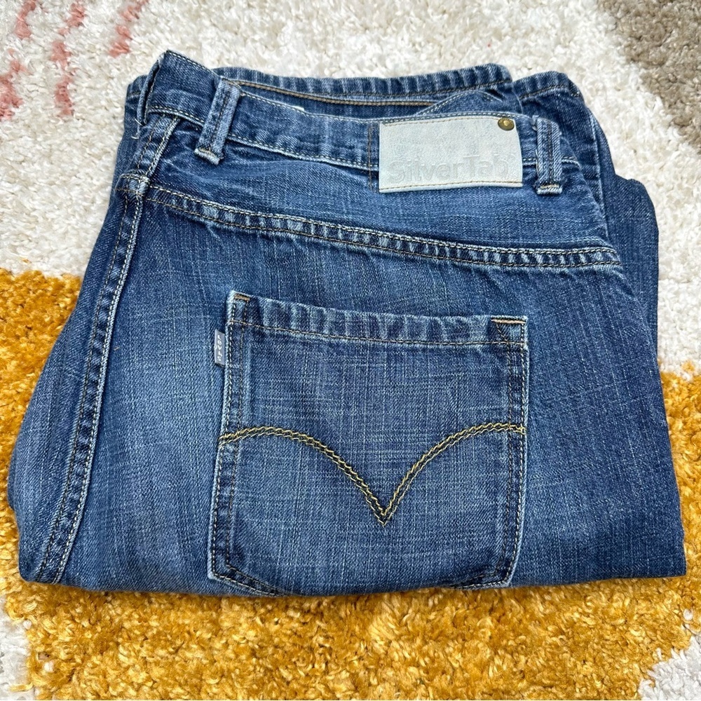Levis SilverTab Vintage Y2K Baggy Stone Wash  Denim Hiphop Jnco Jeans 38x30